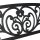 relaxdays Gartenbank 10030990_0 schwarz/braun Metall 127,0 cm