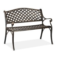 relaxdays Gartenbank 10030987_0 schwarz/bronze Metall...