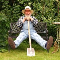 relaxdays Gartenbank 10030987_0 schwarz/bronze Metall 102,0 cm