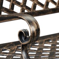 relaxdays Gartenbank 10030987_0 schwarz/bronze Metall 102,0 cm