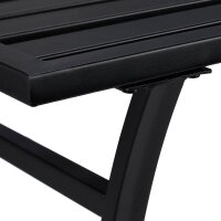 relaxdays Gartentisch schwarz rechteckig 120,0 x 60,0 x 55,5 cm