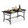 relaxdays Gartentisch schwarz rechteckig 120,0 x 60,0 x 55,5 cm