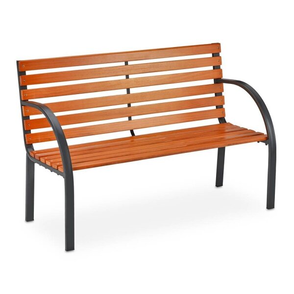 relaxdays Gartenbank 10036068_0 braun Metall 123,0 cm  ( 10036068_0 )