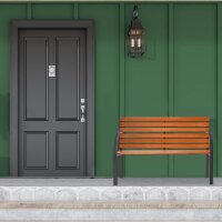relaxdays Gartenbank 10036068_0 braun Metall 123,0 cm  ( 10036068_0 )