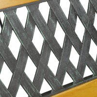 relaxdays Gartenbank 10036069_0 hellbraun/schwarz Metall 125,0 cm