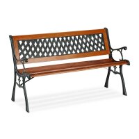 relaxdays Gartenbank 10036066_0 rotbraun/schwarz Metall...
