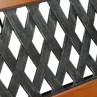 relaxdays Gartenbank 10036066_0 rotbraun/schwarz Metall 125,0 cm  ( 10036066_0 )