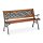 relaxdays Gartenbank 10036066_0 rotbraun/schwarz Metall 125,0 cm  ( 10036066_0 )