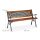 relaxdays Gartenbank 10036066_0 rotbraun/schwarz Metall 125,0 cm  ( 10036066_0 )