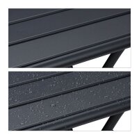 relaxdays Gartentisch anthrazit quadratisch 59,0 x 59,0 x 74,0 cm