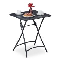 relaxdays Gartentisch anthrazit quadratisch 59,0 x 59,0 x 74,0 cm