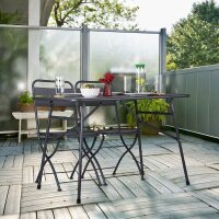 relaxdays Gartentisch anthrazit rechteckig 110,0 x 70,5 x 74,5 cm