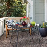 relaxdays Gartentisch anthrazit rechteckig 110,0 x 70,5 x 74,5 cm