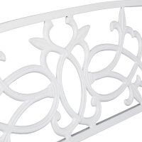 relaxdays Gartenbank 10036721_0 weiß Metall 124,5 cm