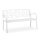 relaxdays Gartenbank 10036721_0 weiß Metall 124,5 cm