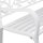 relaxdays Gartenbank 10036721_0 weiß Metall 124,5 cm