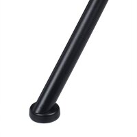 relaxdays Gartentisch schwarz rund 72,0 cm