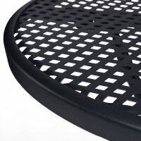 relaxdays Gartentisch schwarz rund 72,0 cm