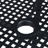 relaxdays Gartentisch schwarz rund 72,0 cm