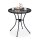 relaxdays Gartentisch schwarz rund 72,0 cm