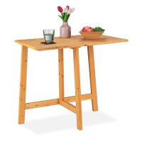 relaxdays Gartentisch natur rechteckig 80,0 x 50,0 x 73,0 cm