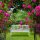relaxdays Gartenbank 10038652_0 weiß Holz 152,0 cm