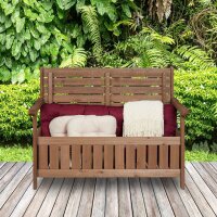 relaxdays Gartenbank 10038654_0 dunkelbraun Holz 115,0 cm