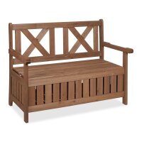 relaxdays Gartenbank 10038654_0 dunkelbraun Holz 115,0 cm