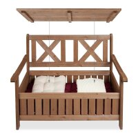 relaxdays Gartenbank 10038654_0 dunkelbraun Holz 115,0 cm