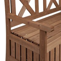 relaxdays Gartenbank 10038654_0 dunkelbraun Holz 115,0 cm