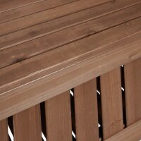 relaxdays Gartenbank 10038654_0 dunkelbraun Holz 115,0 cm