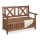 relaxdays Gartenbank 10038654_0 dunkelbraun Holz 115,0 cm