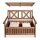 relaxdays Gartenbank 10038654_0 dunkelbraun Holz 115,0 cm