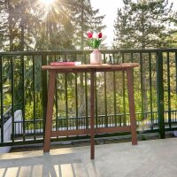 relaxdays Gartentisch braun halbrund 80,0 x 50,0 x 74,0 cm