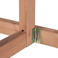 relaxdays Gartentisch braun halbrund 80,0 x 50,0 x 74,0 cm