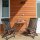 relaxdays Gartentisch braun halbrund 80,0 x 50,0 x 74,0 cm