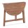 relaxdays Gartentisch braun halbrund 80,0 x 50,0 x 74,0 cm