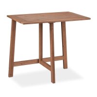 relaxdays Gartentisch braun rechteckig 80,0 x 50,0 x 73,0...
