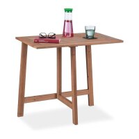 relaxdays Gartentisch braun rechteckig 80,0 x 50,0 x 73,0 cm  ( 10038660_0 )