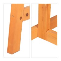 relaxdays Gartentisch natur halbrund 80,0 x 50,0 x 74,0 cm