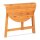 relaxdays Gartentisch natur halbrund 80,0 x 50,0 x 74,0 cm