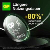GP Knopfzellen CR2032 Lithium 3,0 V, 10 St.