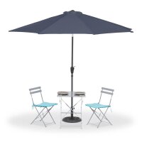 relaxdays Sonnenschirm rund, anthrazit neigbar Ø...