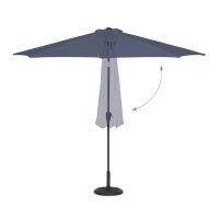 relaxdays Sonnenschirm rund, anthrazit neigbar Ø 300,0 cm, 1 St.
