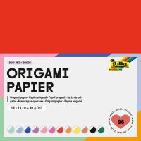 folia Faltblätter Origami Duo Uni Basic mehrfarbig...