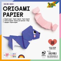 folia Faltblätter Origami Duo Uni Basic mehrfarbig...
