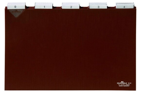 DURABLE Karteikartenregister A-Z, blanko, Jan.-Dez., 0-31 braun