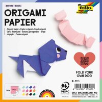 folia Faltblätter Origami Duo Uni Basic mehrfarbig...