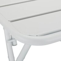 relaxdays Gartentisch weiß quadratisch 59,0 x 59,0 x 74,0 cm