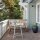 relaxdays Gartentisch weiß quadratisch 59,0 x 59,0 x 74,0 cm